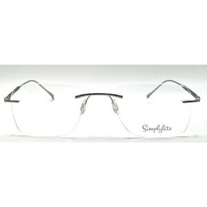 SIMPLYLITE SL601 SILVER/BLACK EYEGLASSES SUNGLASSES FRAMES 53-18-145